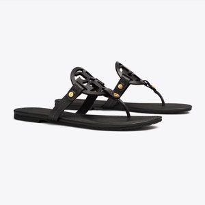 Tory Burch Miller Sandal, Black Leather